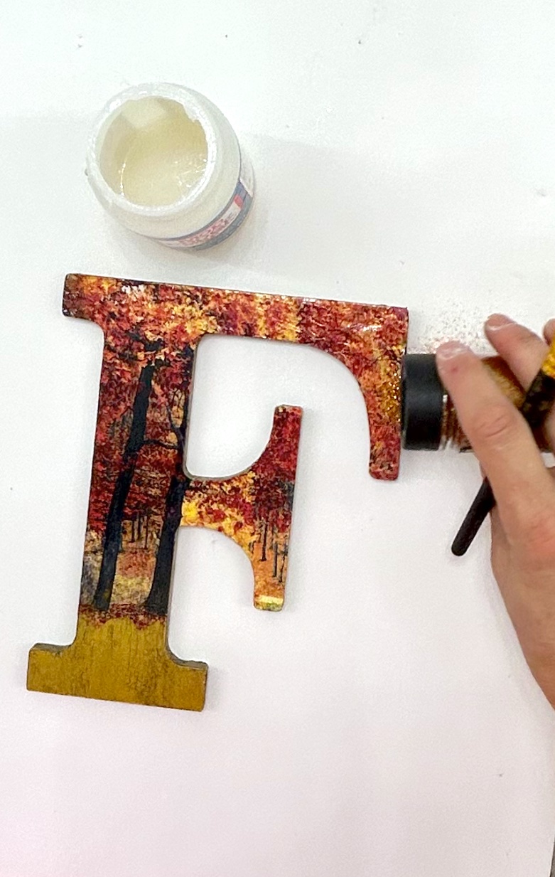 How to Decoupage Wood Letters for Fall Crafts Craft Klatch