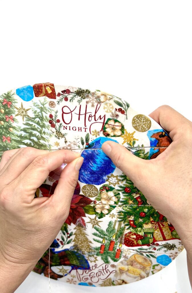 Christmas Magic: Decoupage Napkins on a Giant Ornament - Craft Klatch