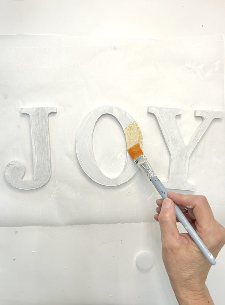 Painting JOY with Sugar Metallic Paints in Golden Light