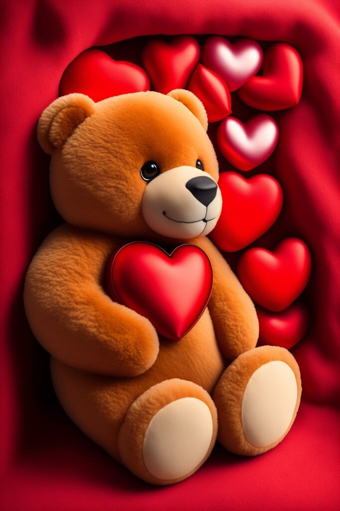 Valentines day bear clipart