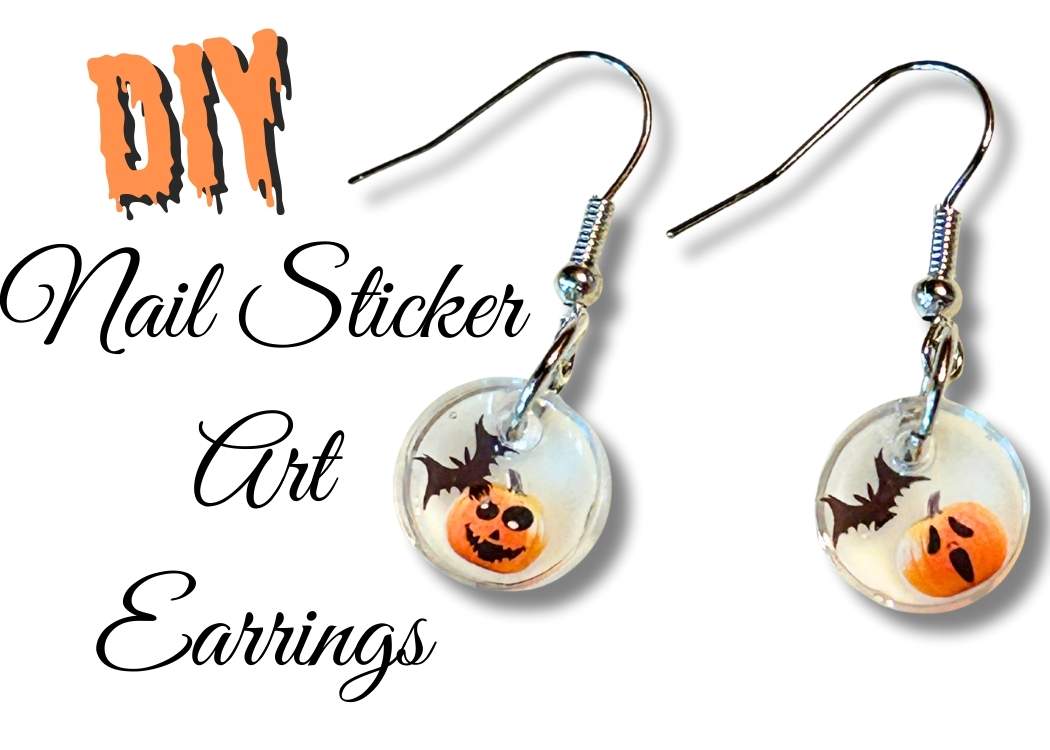 Halloween Nail Sticker Art Earrings
