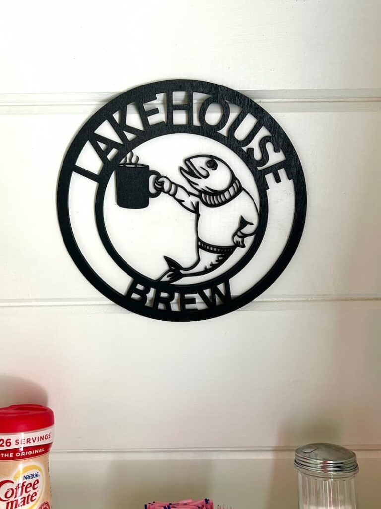 How to craft signs for a coffee bar at our lakehouse hung up with a white background