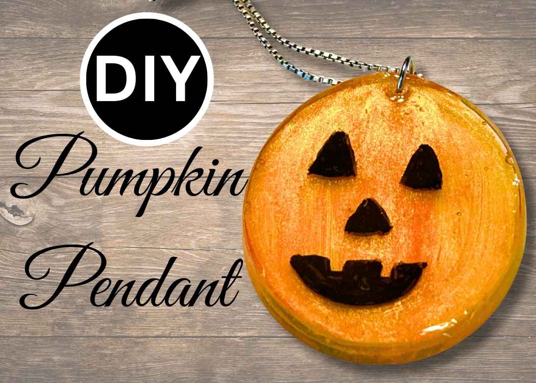 Resin pumpkin charm UV resin jewelry thumbnail