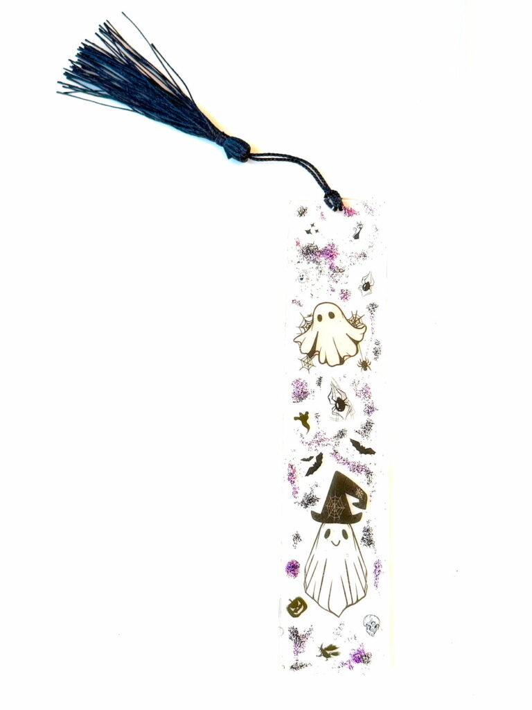 Finished Halloween bookmark with tassel