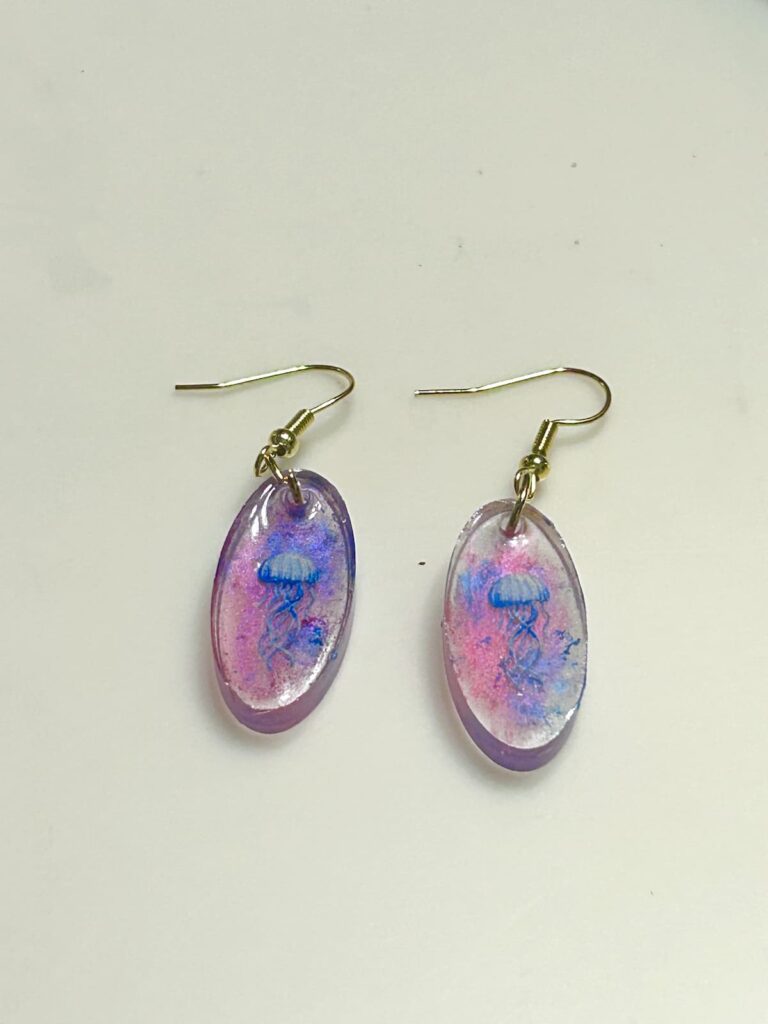 Two Jellyfish earrings