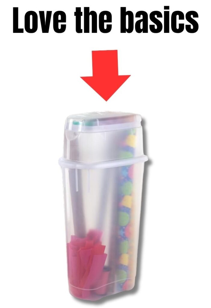 plastic wrapping paper organizer