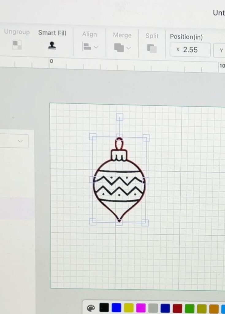 Christmas ornament design in program
