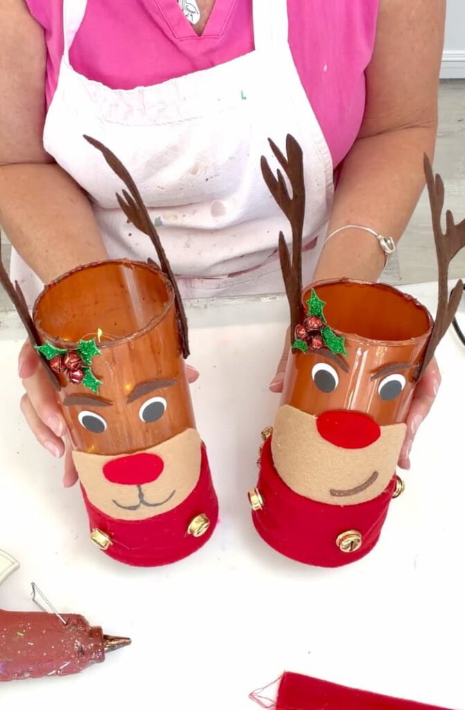 Finished reindeer decor