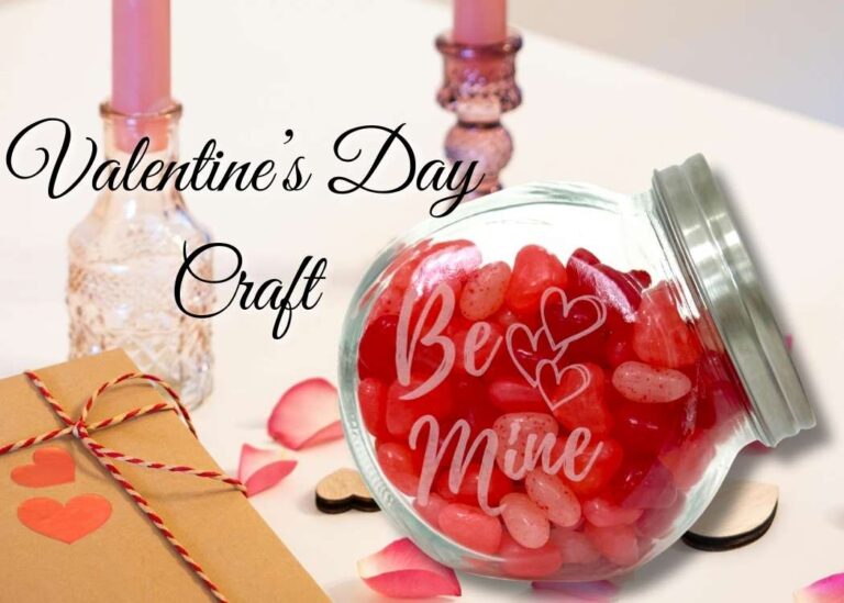 Valentine's Day craft candy jar