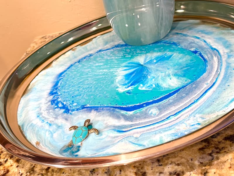 resin ocean art tray
