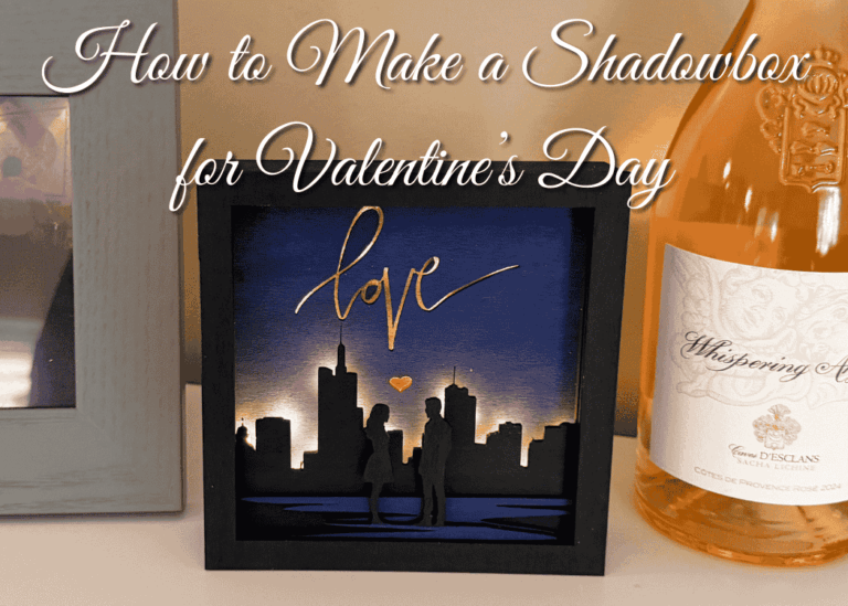 how to make a shadowbox for Valentine's Day