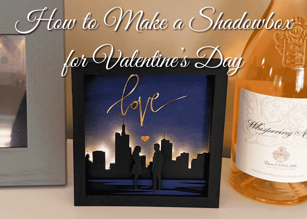how to make a shadowbox for Valentine's Day