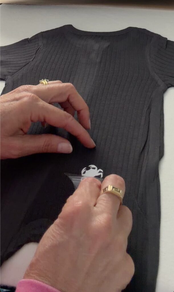 Adding the crab to the cute pirate onesie