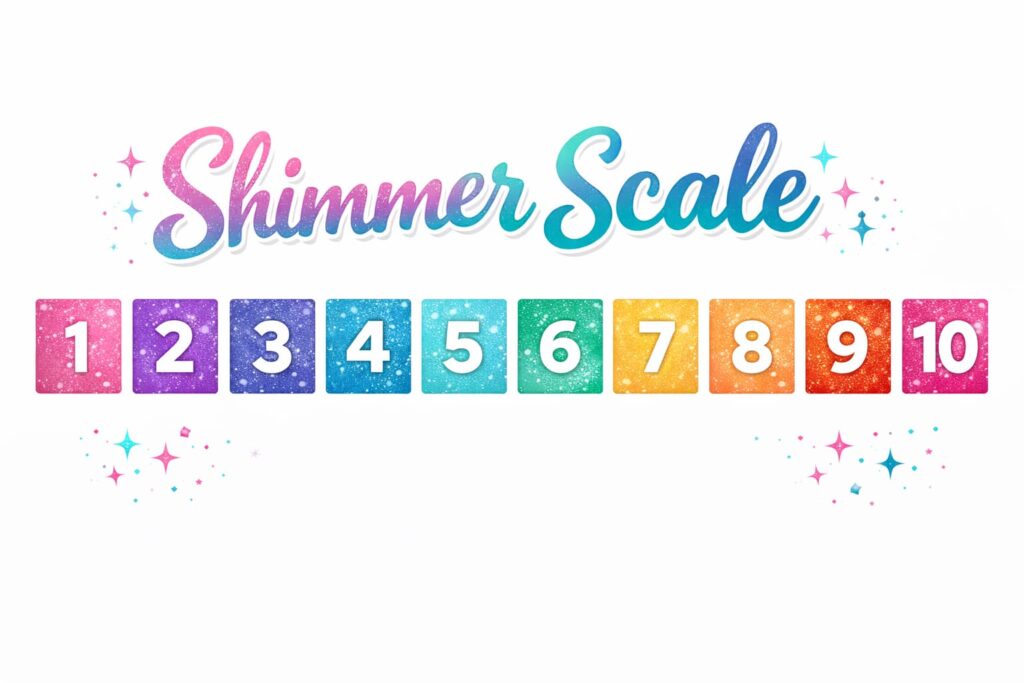 shimmer scale colorful rating system