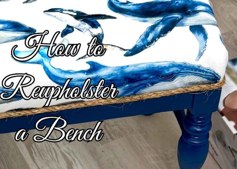 How to reupholster a bench with whales and rope