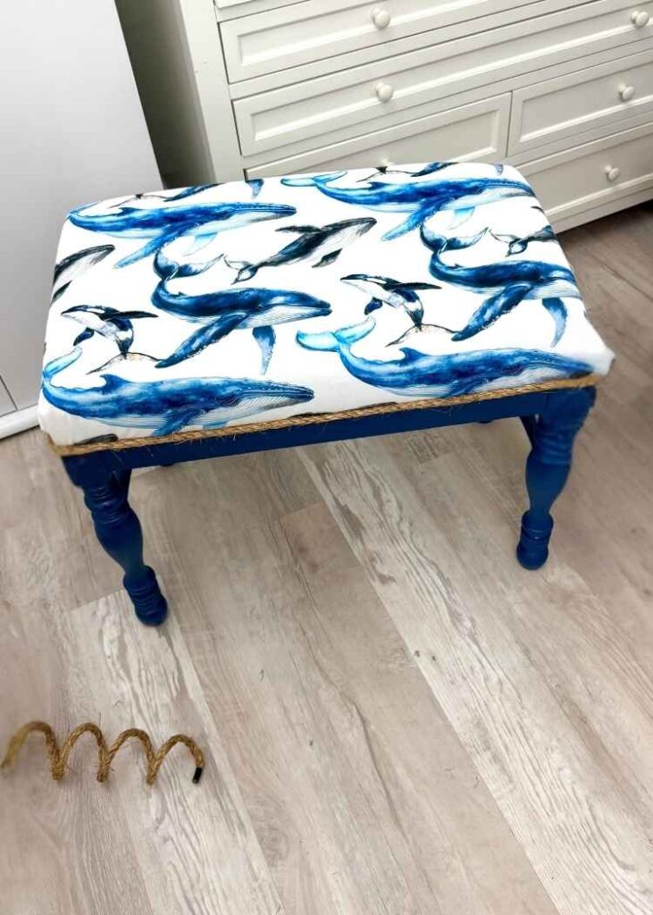 How to reupolster a bench after whale bench