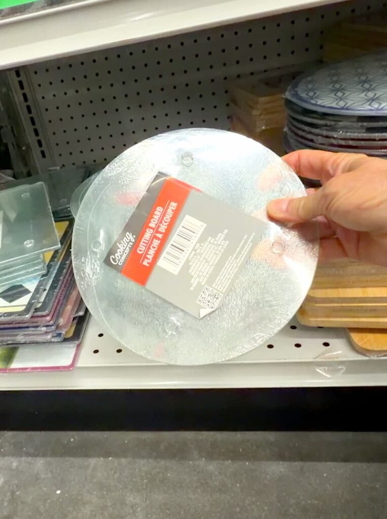 Dollar tree find round glass cutting board