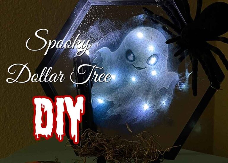 Easy Halloween Craft Dollar Tree Ghost Mirror