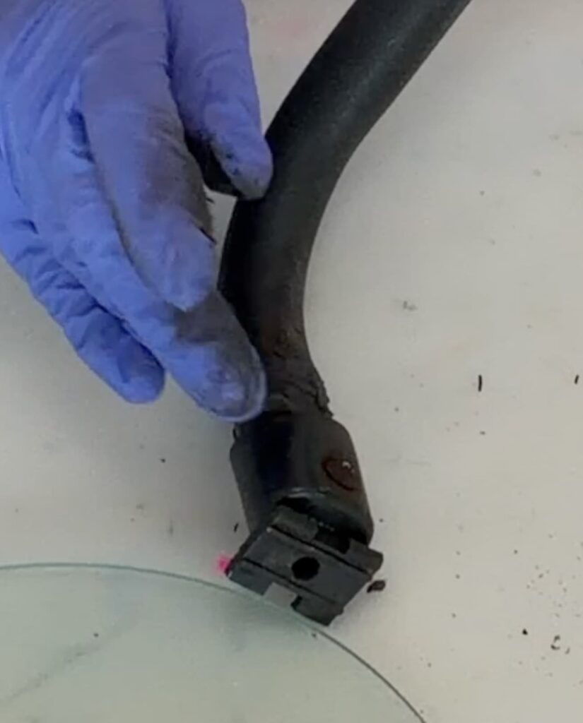 Using JB weld steelstik to fill in hole in metal table leg after cleaning rust of metal